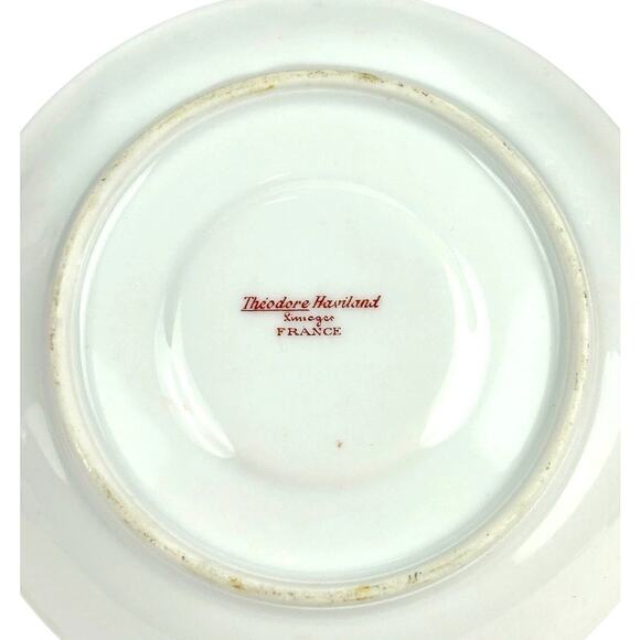 Antique Haviland Limoges Schleiger 883 Tea Saucer ONLY Pink Green Floral Garland - Picture 5 of 6